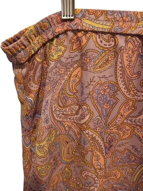 Coldwater Creek Paisley Midi Skirt in Rust, Mauve, Yellow
